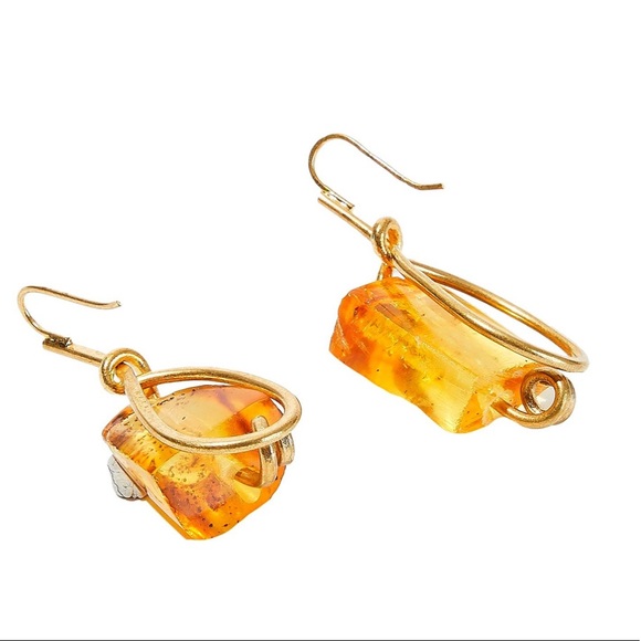 MARNI Asymmetrical Amber Earrings